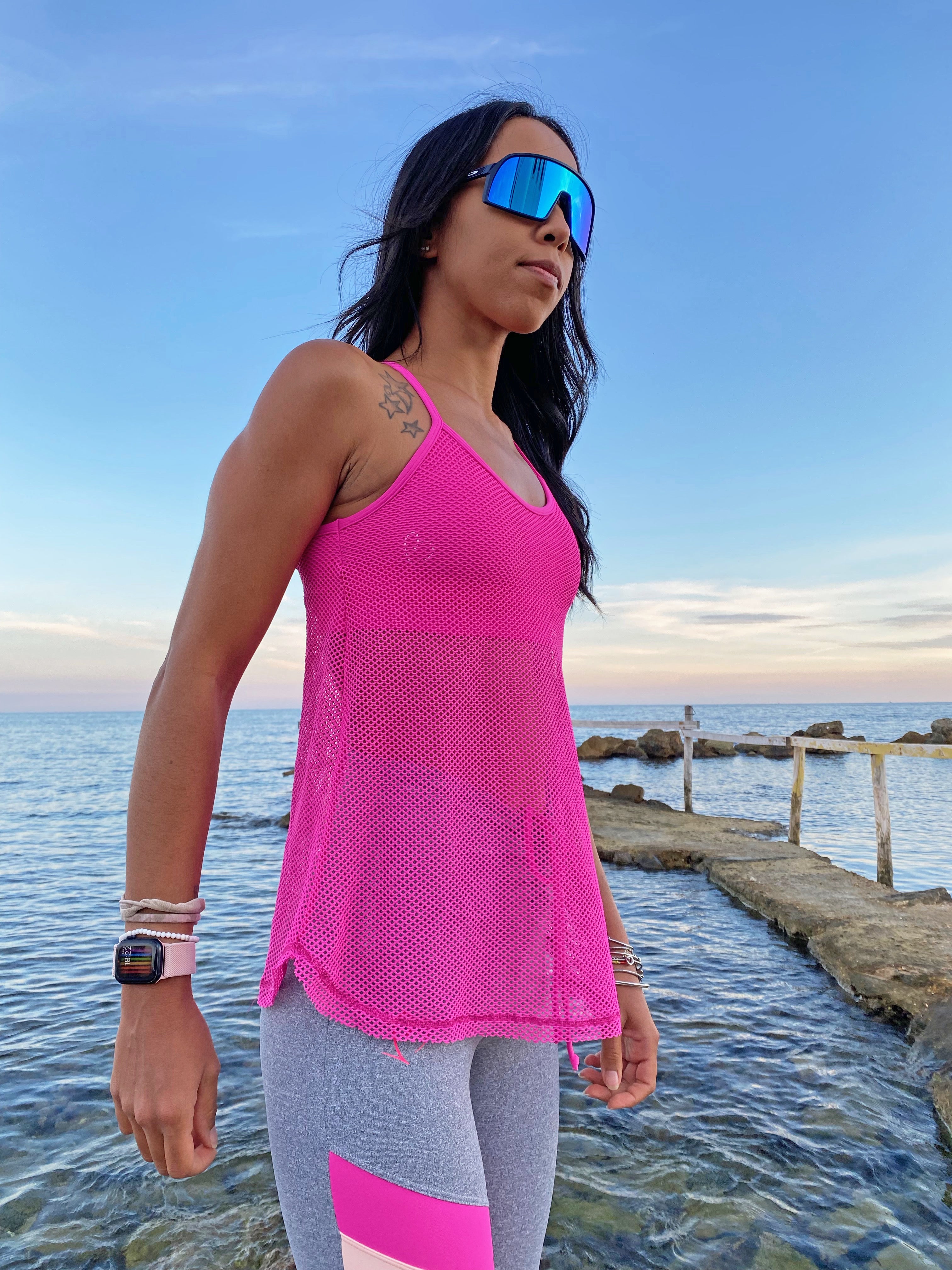 VB Canottiera con top fucsia coppe estraibili