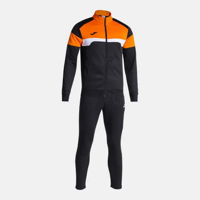 Joma Danubio tuta uomo nero arancione in pile caldo