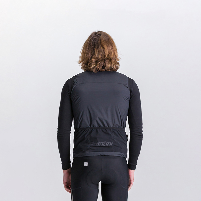 L'Eroica Alpha Pack gilet antivento nero packable