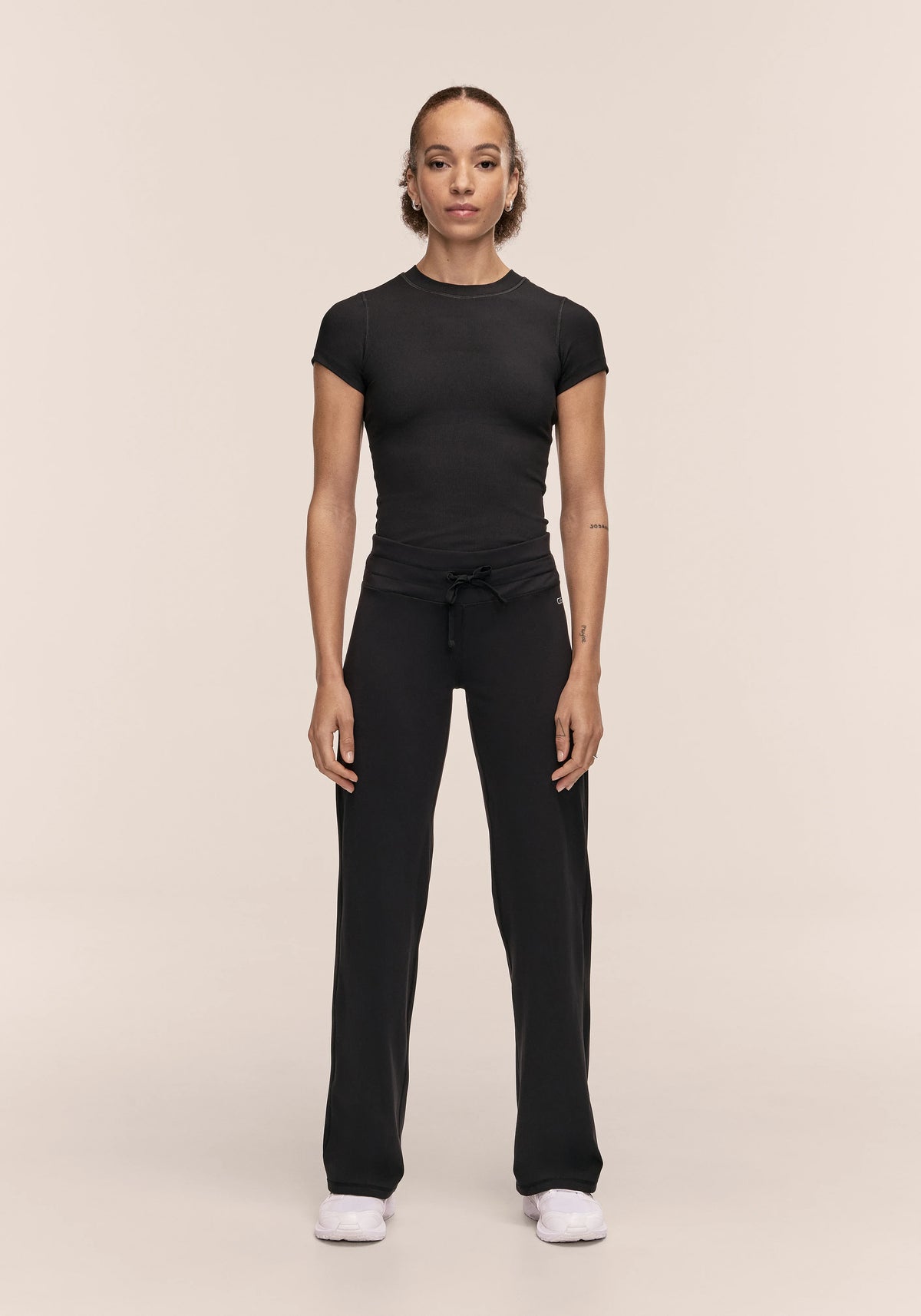 Casall Soft Touch Straight Pant pantaloni Nero tessuto tecnico