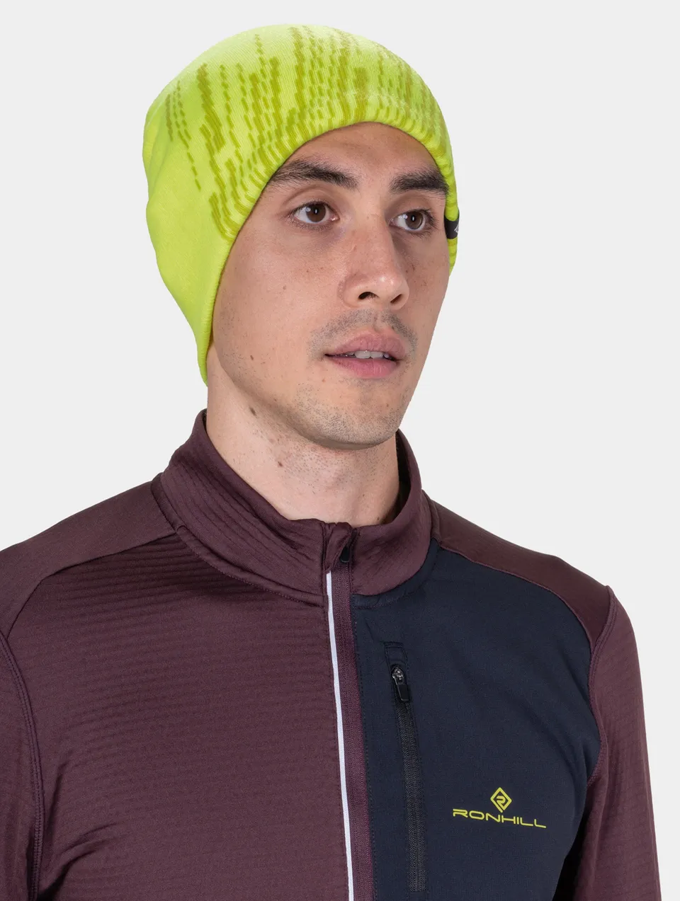 Ronhill Run Beanie berretto running Fluo Zest leggero