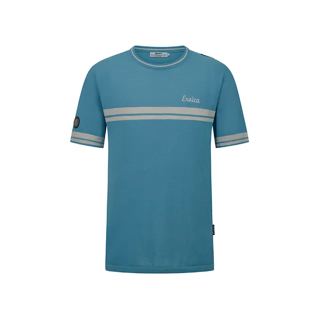 L'Eroica Monte t-shirt jacquard slim fit ricamo