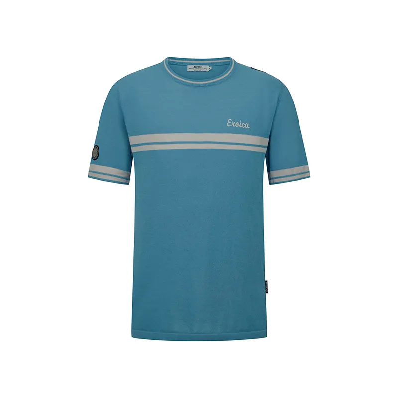L'Eroica Monte t-shirt jacquard slim fit ricamo