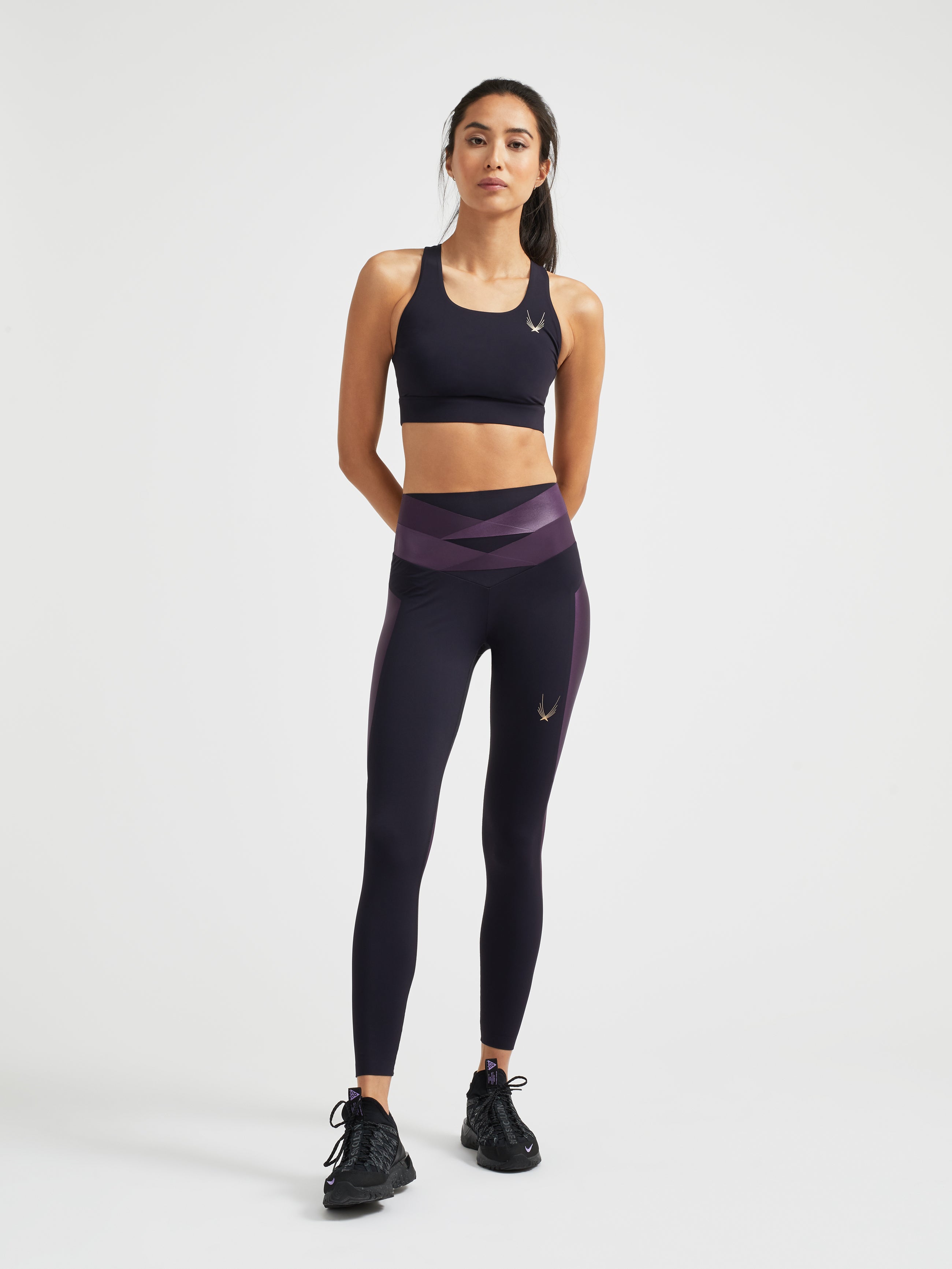 Lucas Hugh Axis Leggings compressivi viola royal