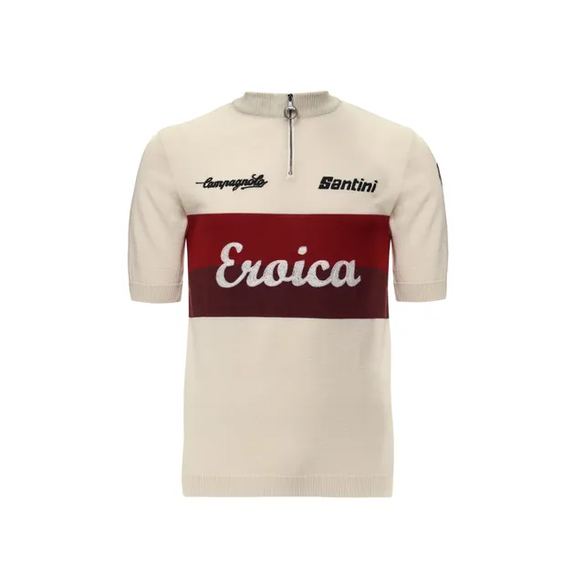 L'Eroica Campagnolo Maglia Ciclismo Crema in Lana