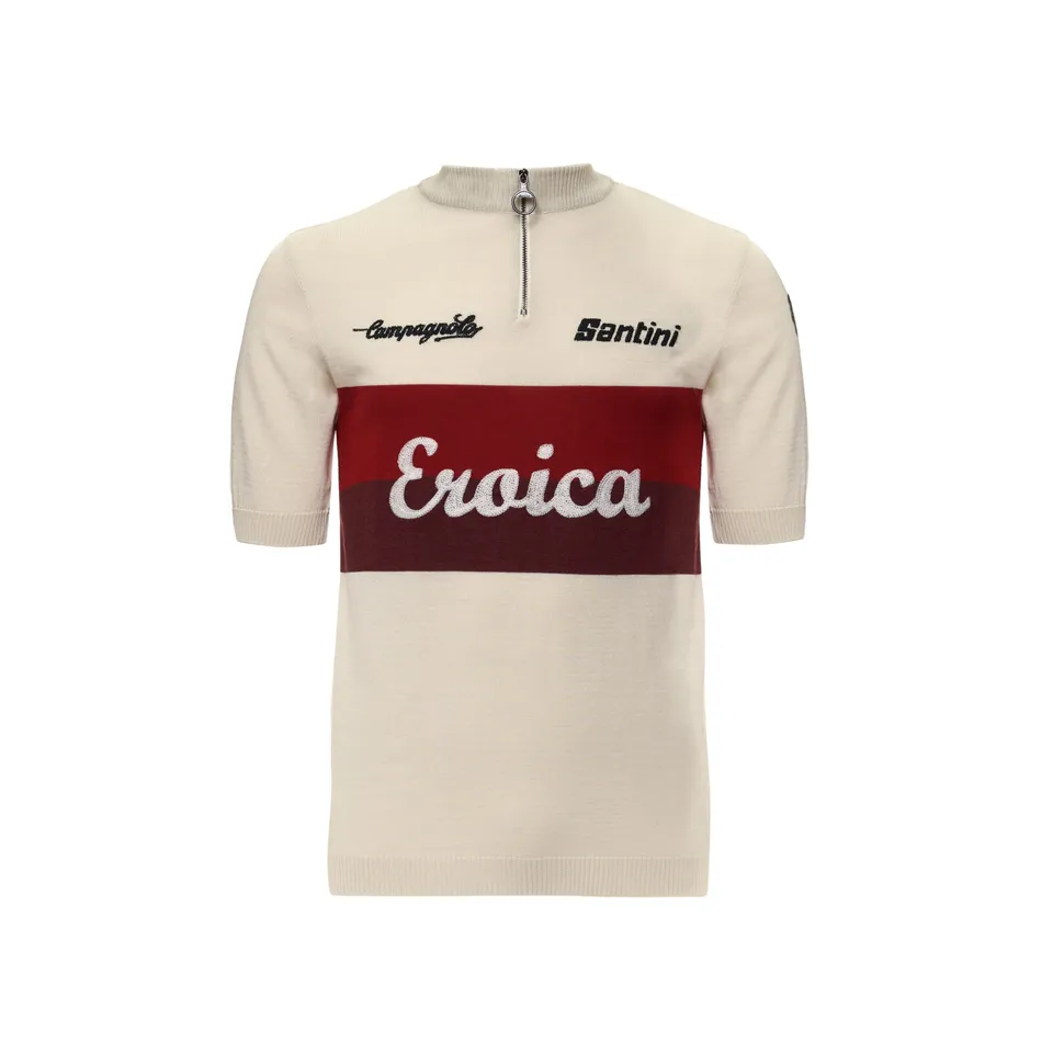 L'Eroica Campagnolo Maglia Ciclismo Crema in Lana