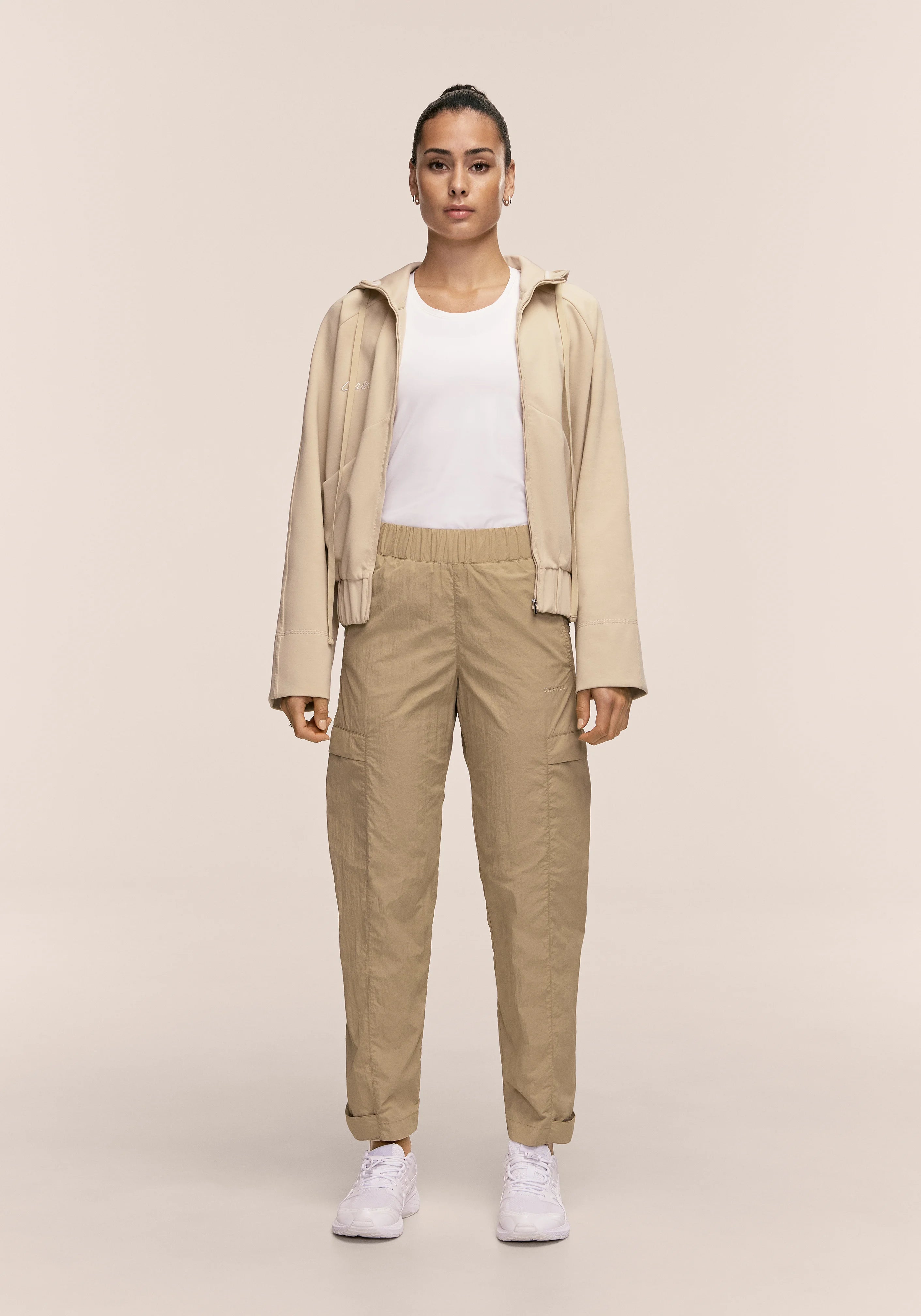 Casall Active Adjustable Track Pants beige outdoor
