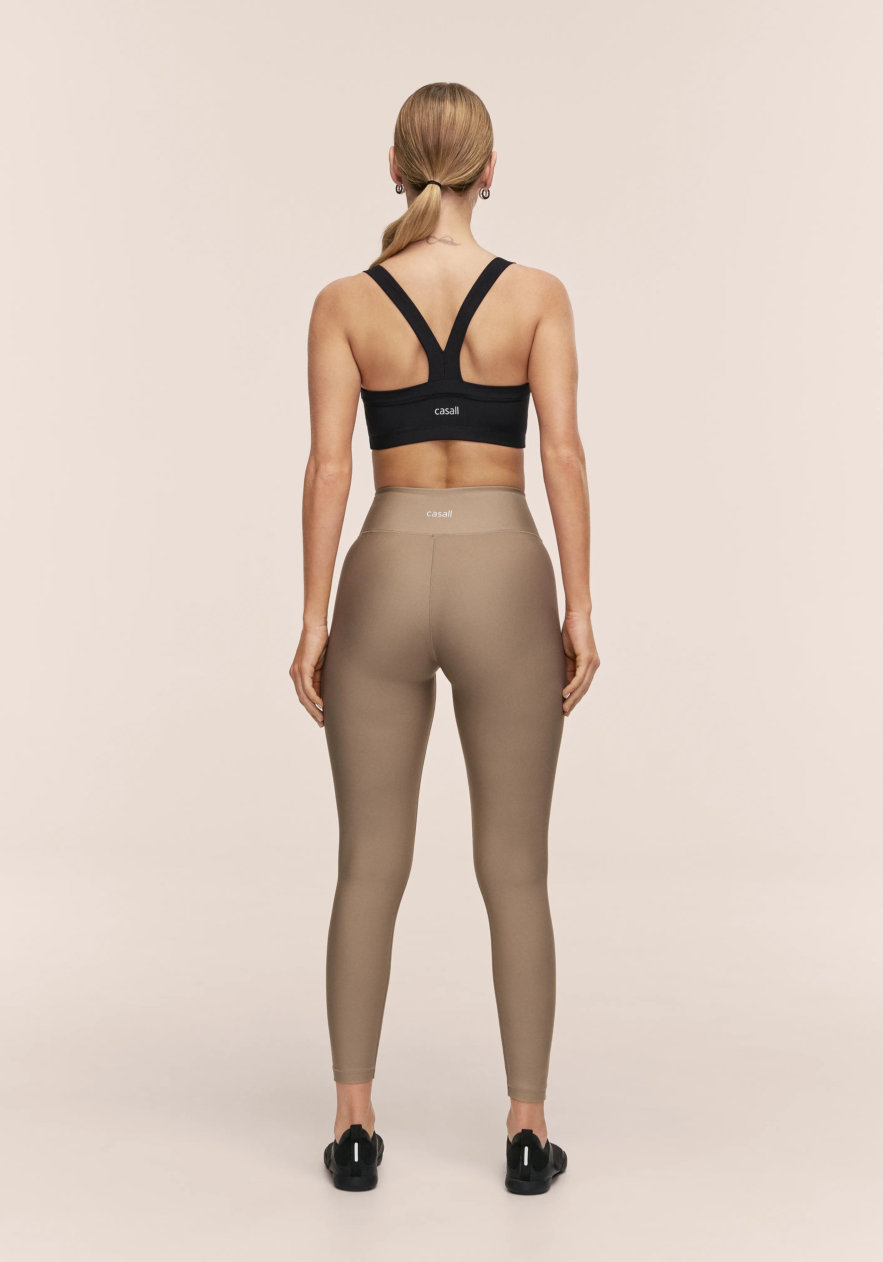 Casall Overlap High Waist Leggings Cachi Chiaro