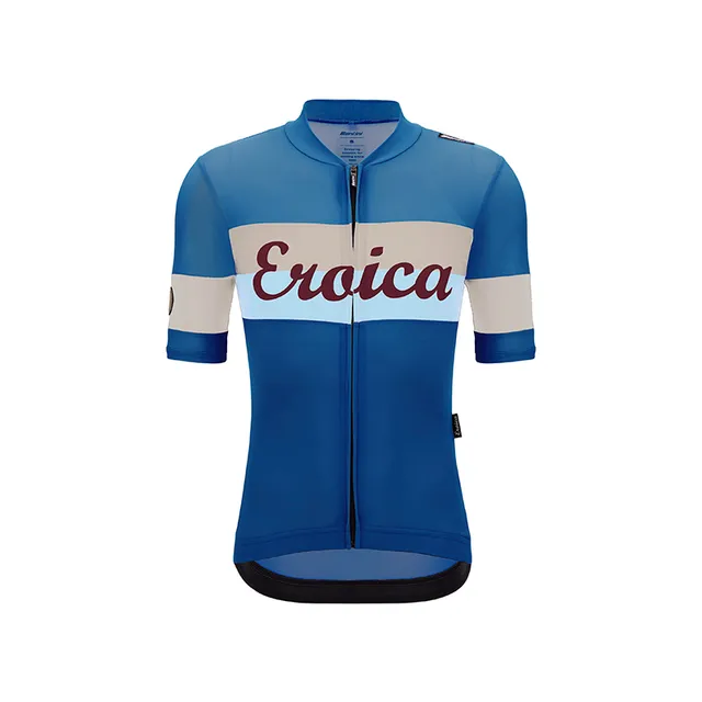 L'Eroica Quiete Maglia Ciclismo Azzurra Traspirante