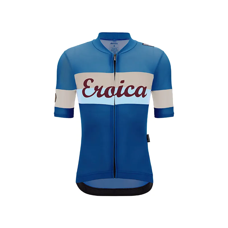 L'Eroica Quiete Maglia Ciclismo Azzurra Traspirante