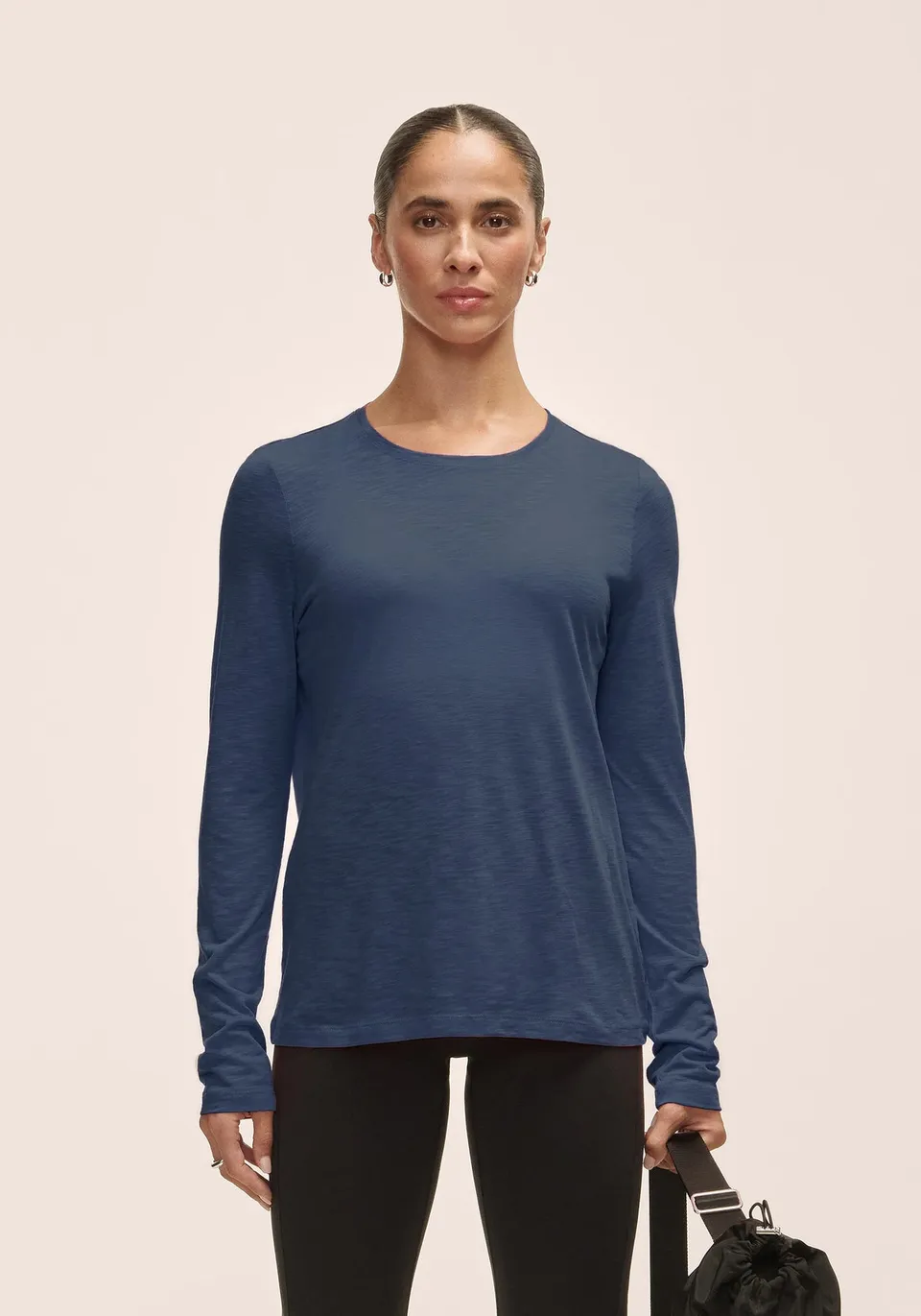 Casall Soft Texture maglia manica lunga Core Blue Tencel