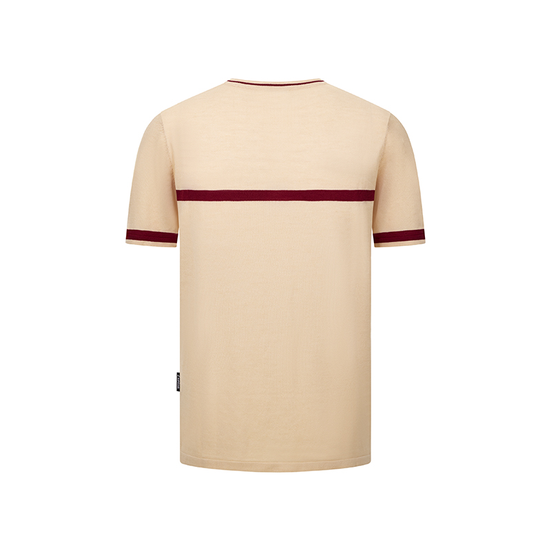 L'Eroica T-shirt Avorio jacquard viscosa slim fit