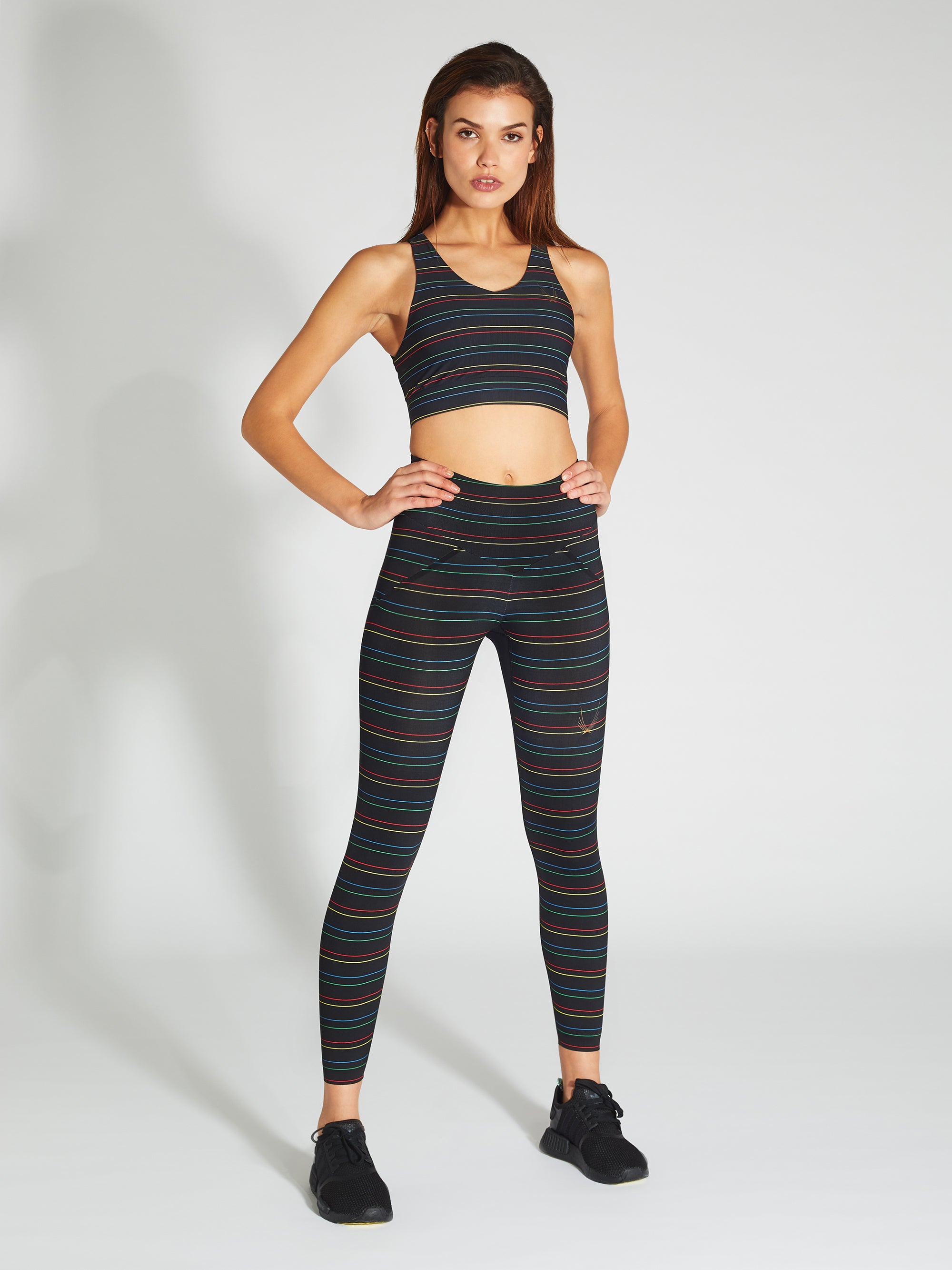 Lucas Hugh Performance 7/8 Leggings pinstripe neri