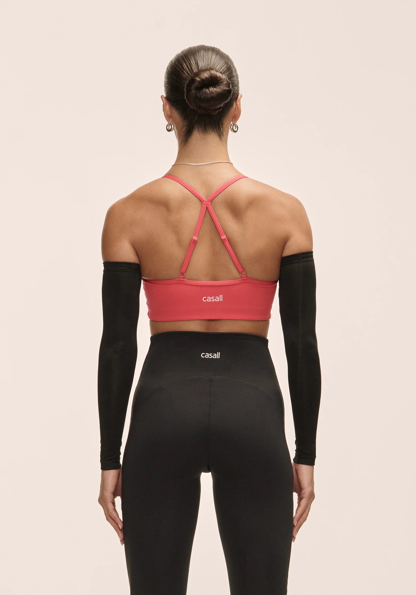 Casall Sleek Strappy reggiseno sportivo Ruby Blush medio