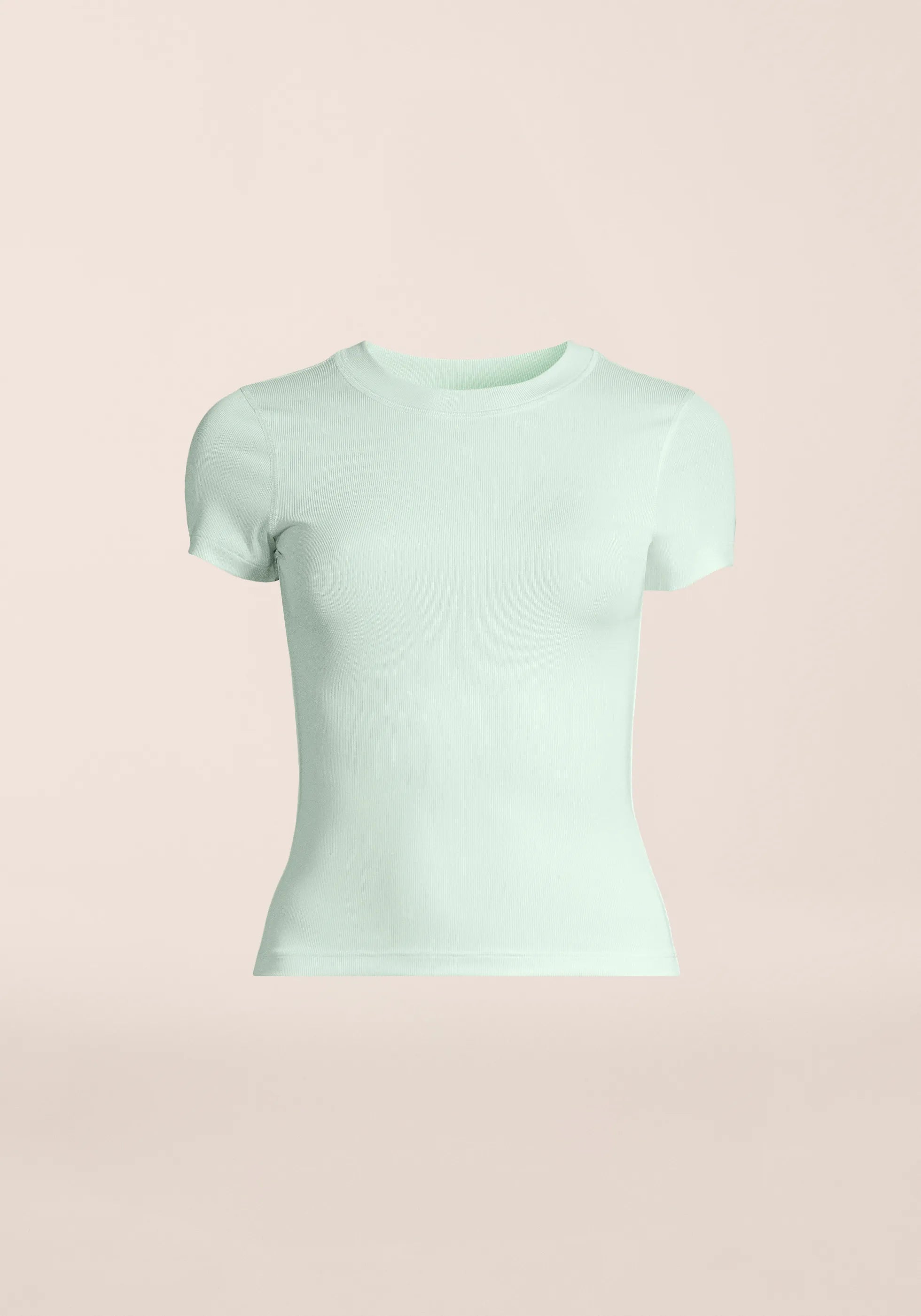 Casall Defined Rib Tee T-shirt Misty Green Elasticizzata