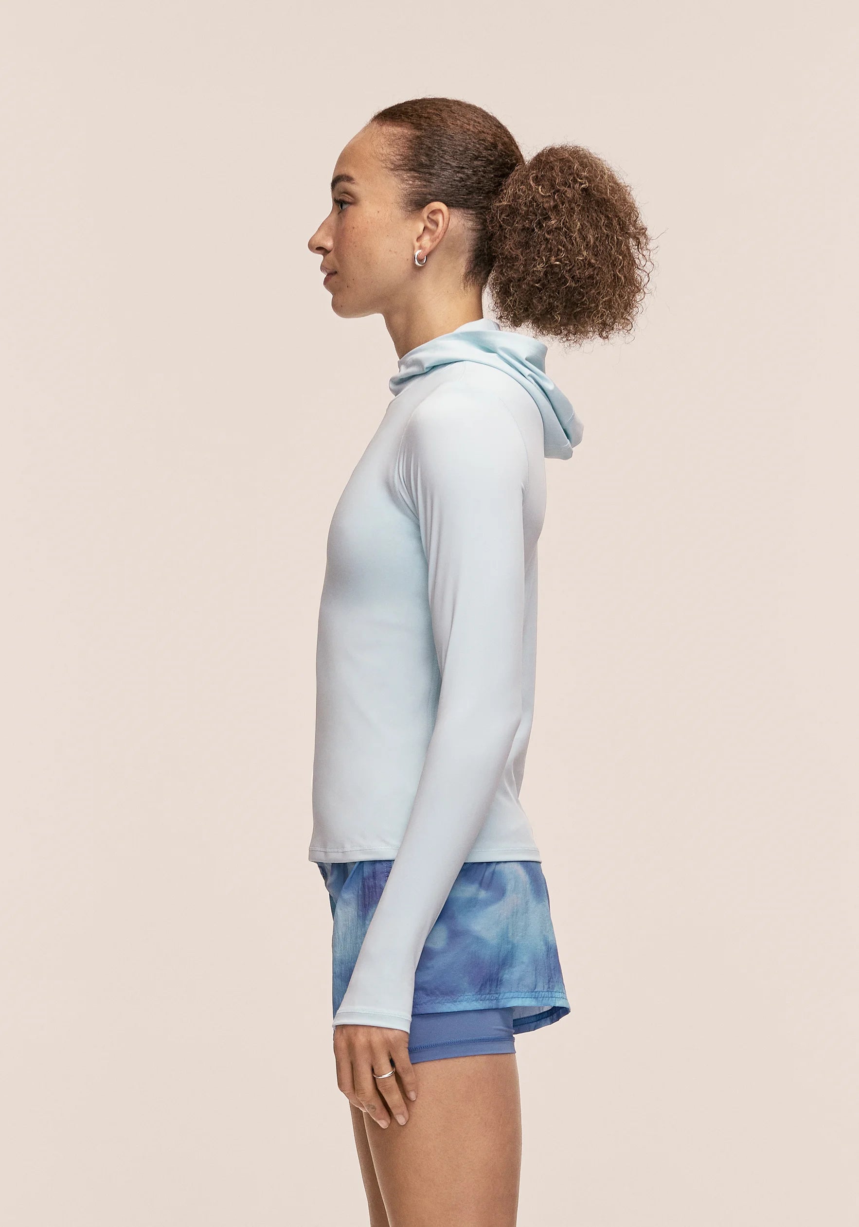 Casall Neat felpa hoodie aqua glow traspirante