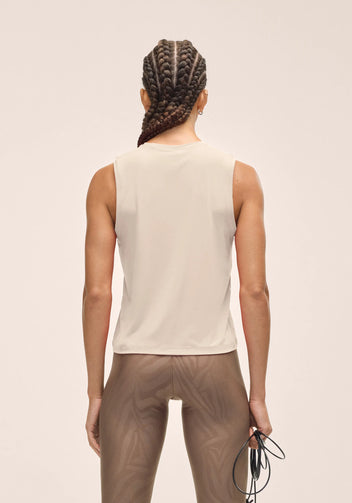 Casall Graphic Tank canotta ecru traspirante