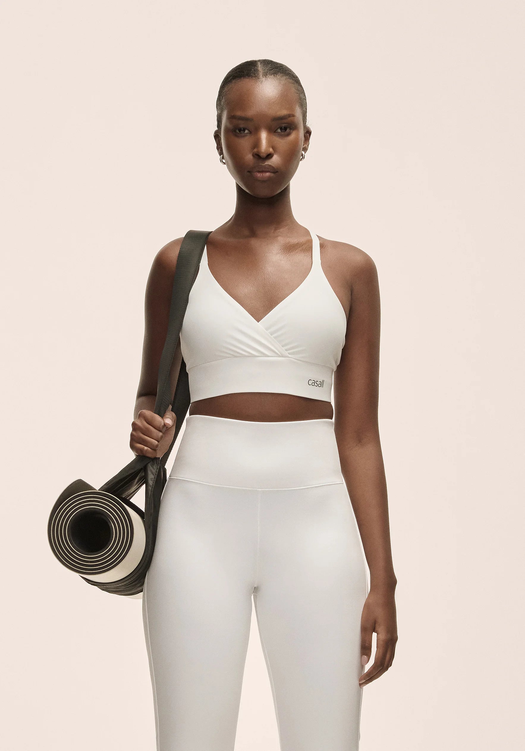 Casall Wrap Sports Bra reggiseno bianco sostegno leggero