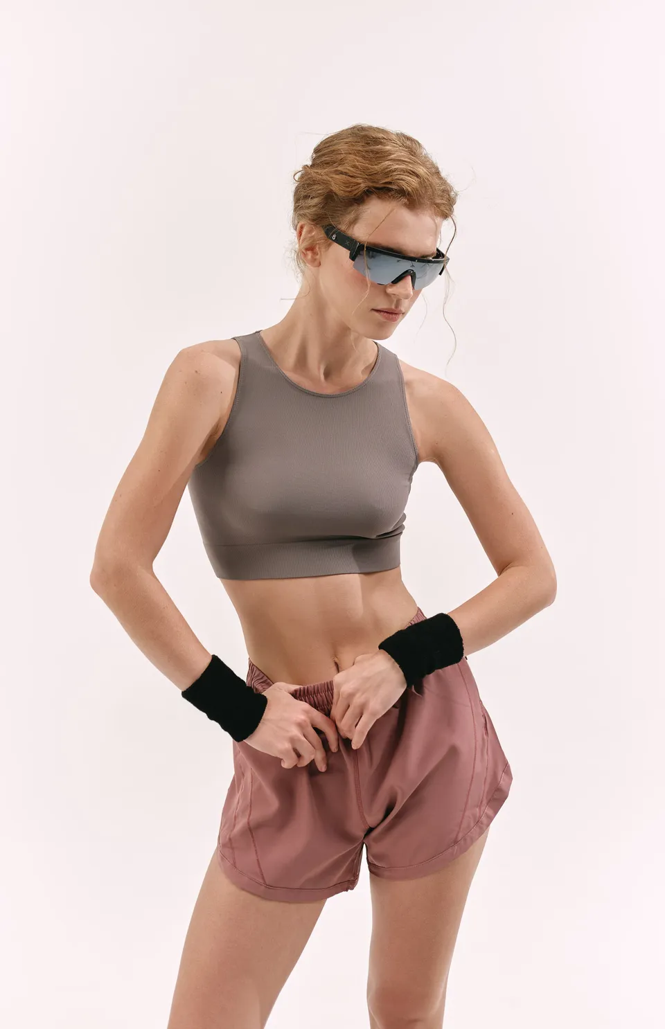 Siawear Essential Rib Crop top sportivo a coste leggero