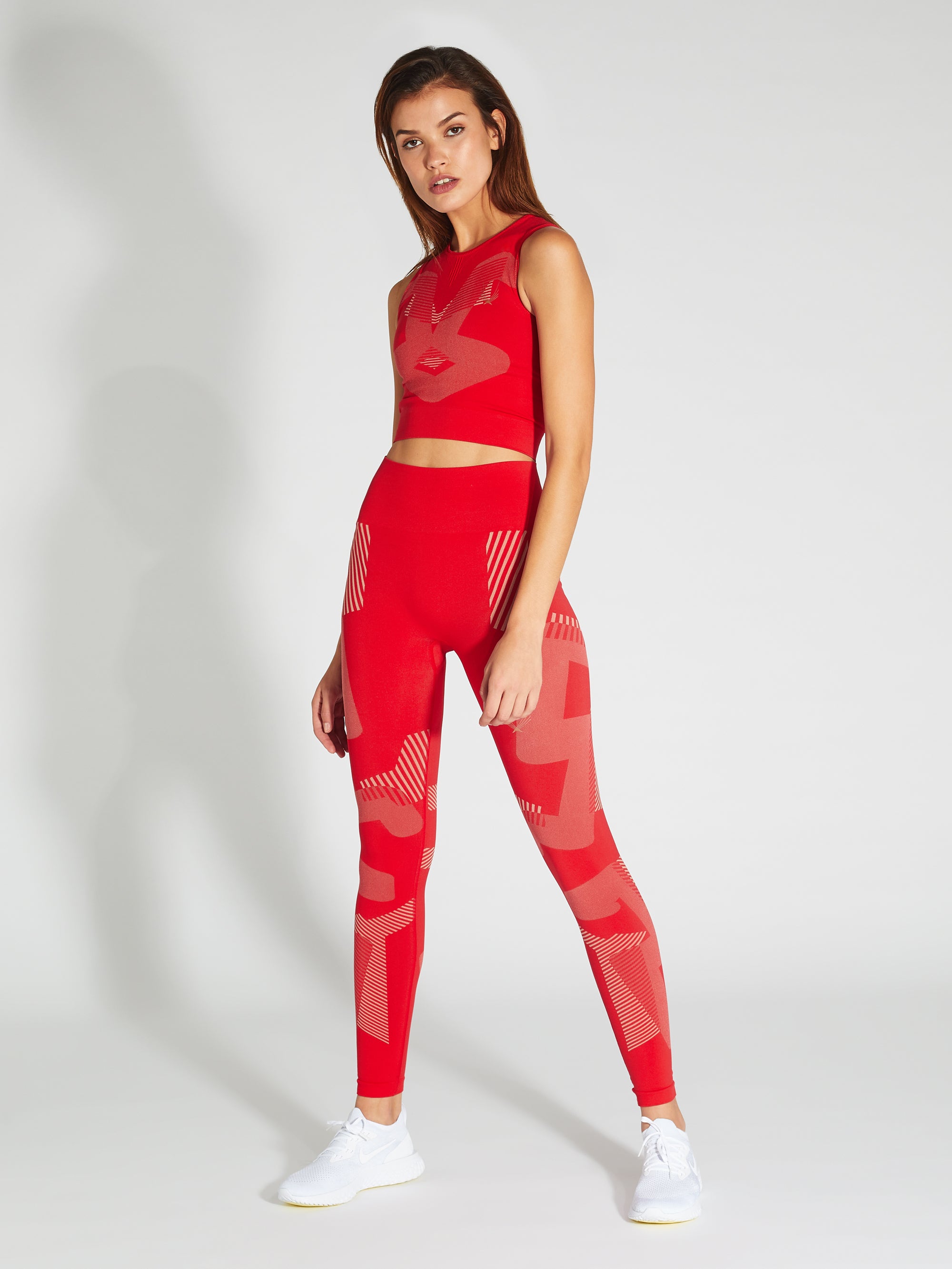 Lucas Hugh Flexon Leggings vita alta rossi L