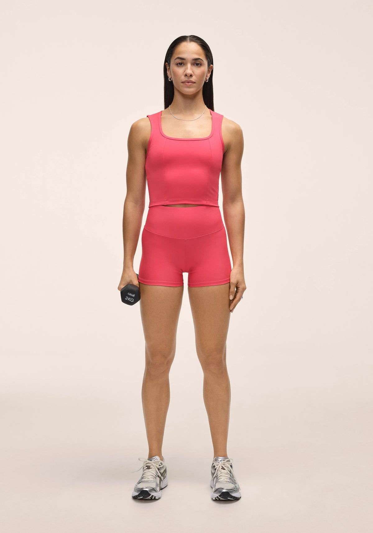 Casall Ultra High Waist Hot Pant shorts rosa vita altissima