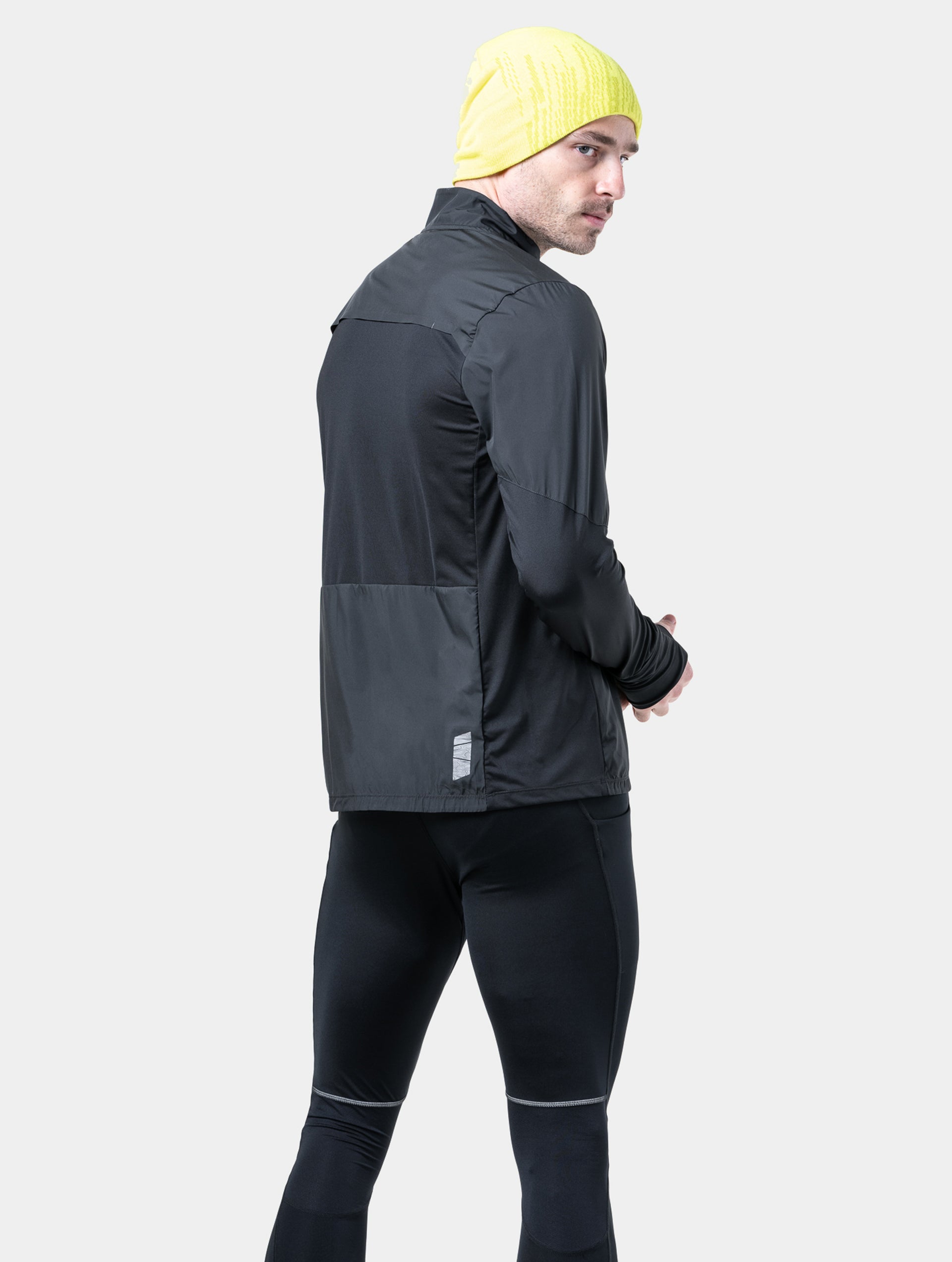 Ronhill Tech Wind-Block mezza zip running nera all black