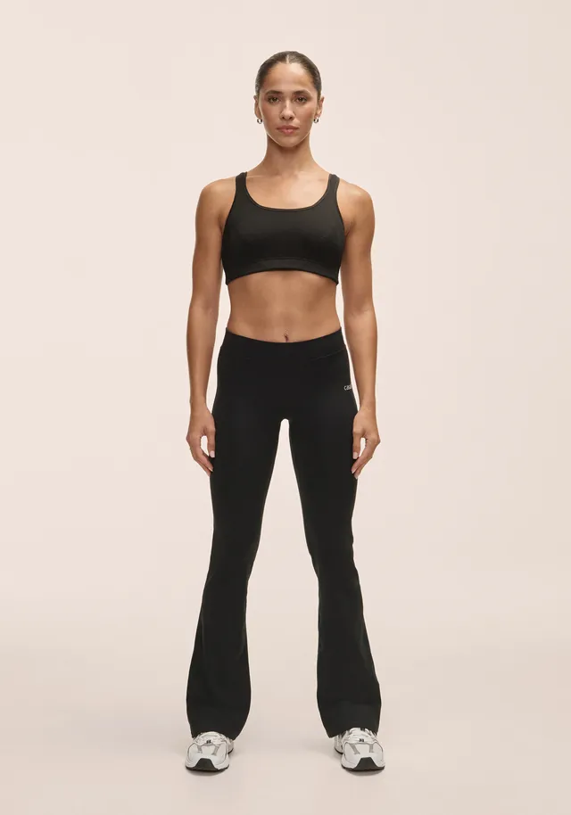 Casall Flare Low Waist Pantaloni Yoga Neri Vita Bassa