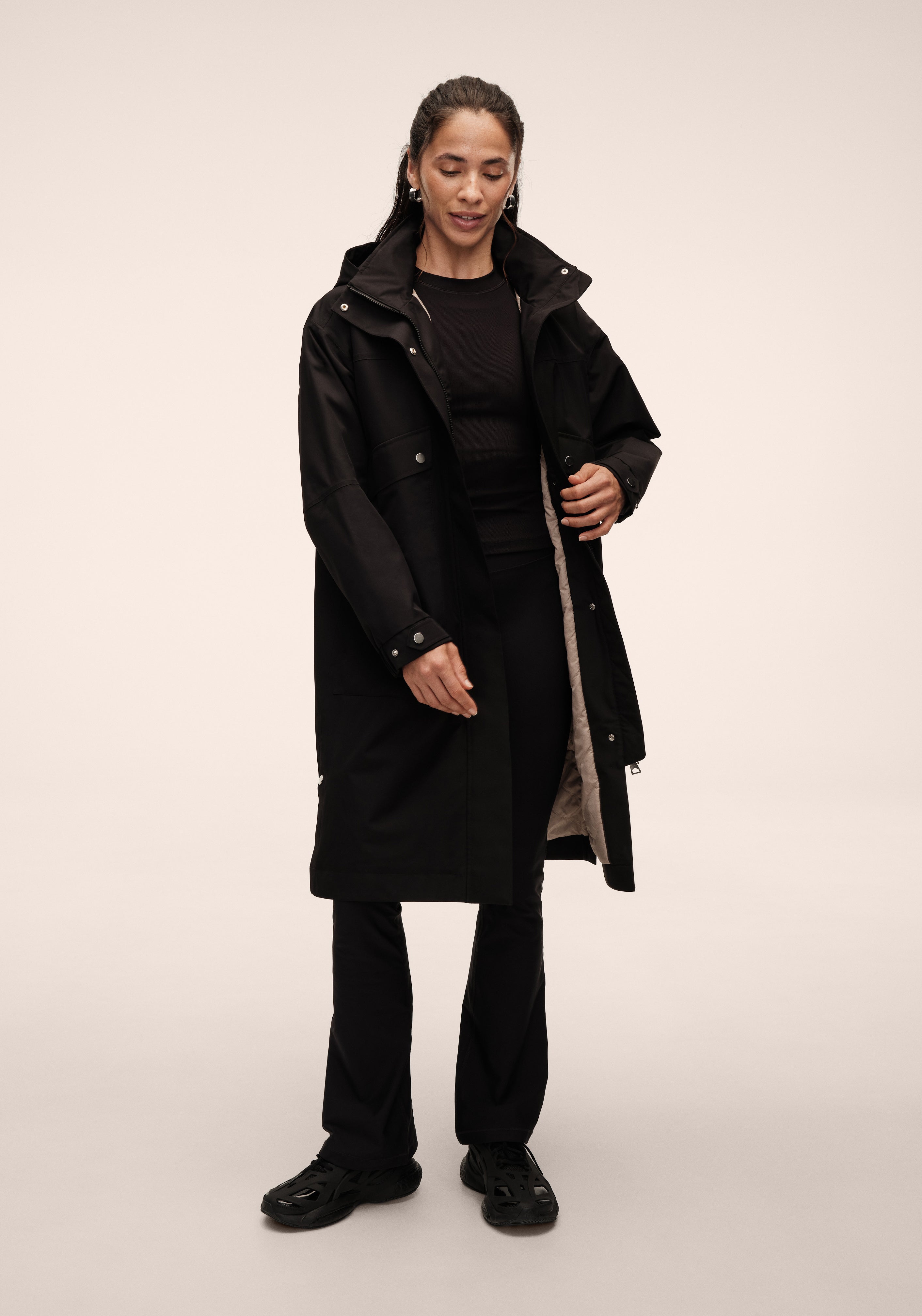Casall Flare High Waist Pant pantaloni nero modellante