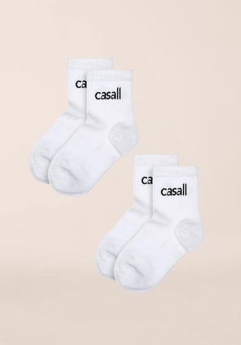 Casall Low-Cut Tube Sock Calzini Corti Bianchi 2 Paia