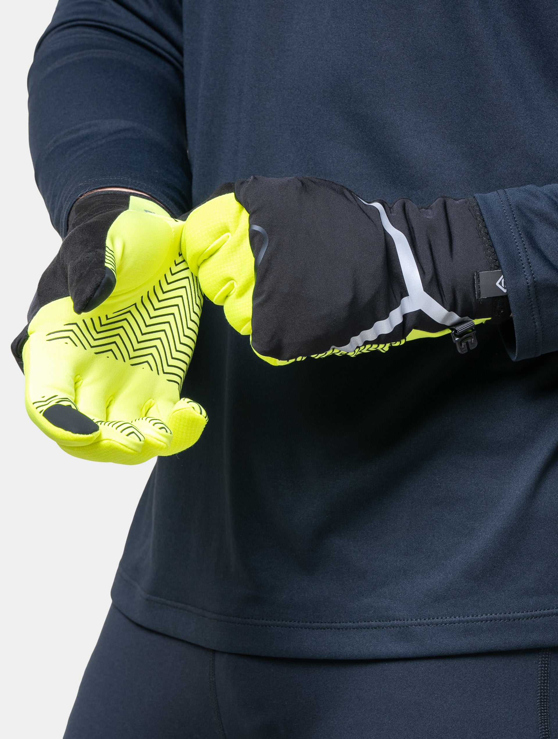 Ronhill Wind-Block Guanti Running Convertibili Neri