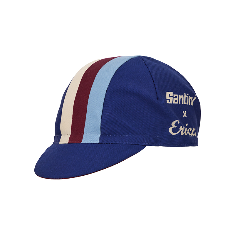 L'Eroica Timo cappellino ciclismo navy tessuto cotone