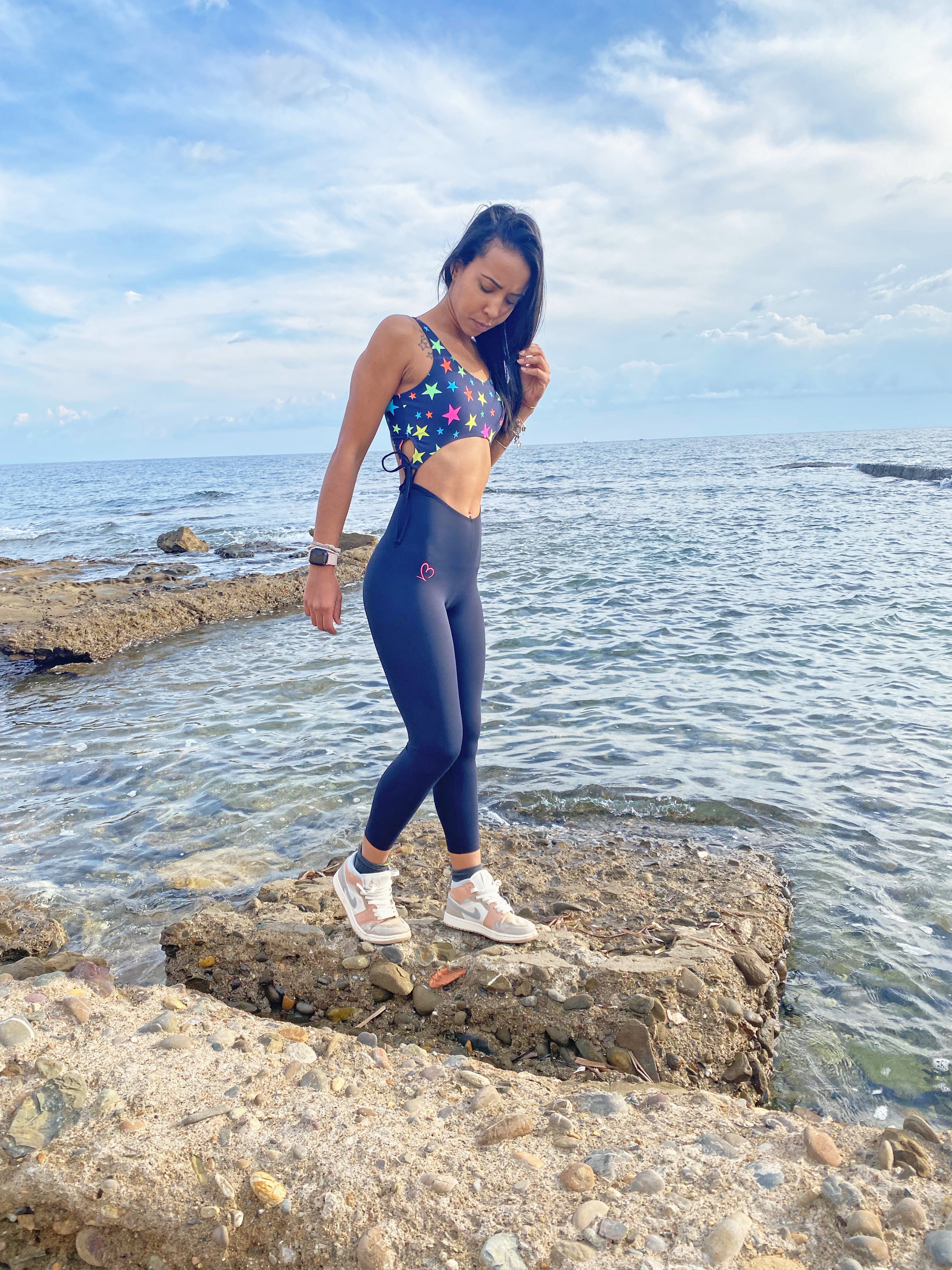 VB 2 Pezzi tuta fitness supplex traspirante