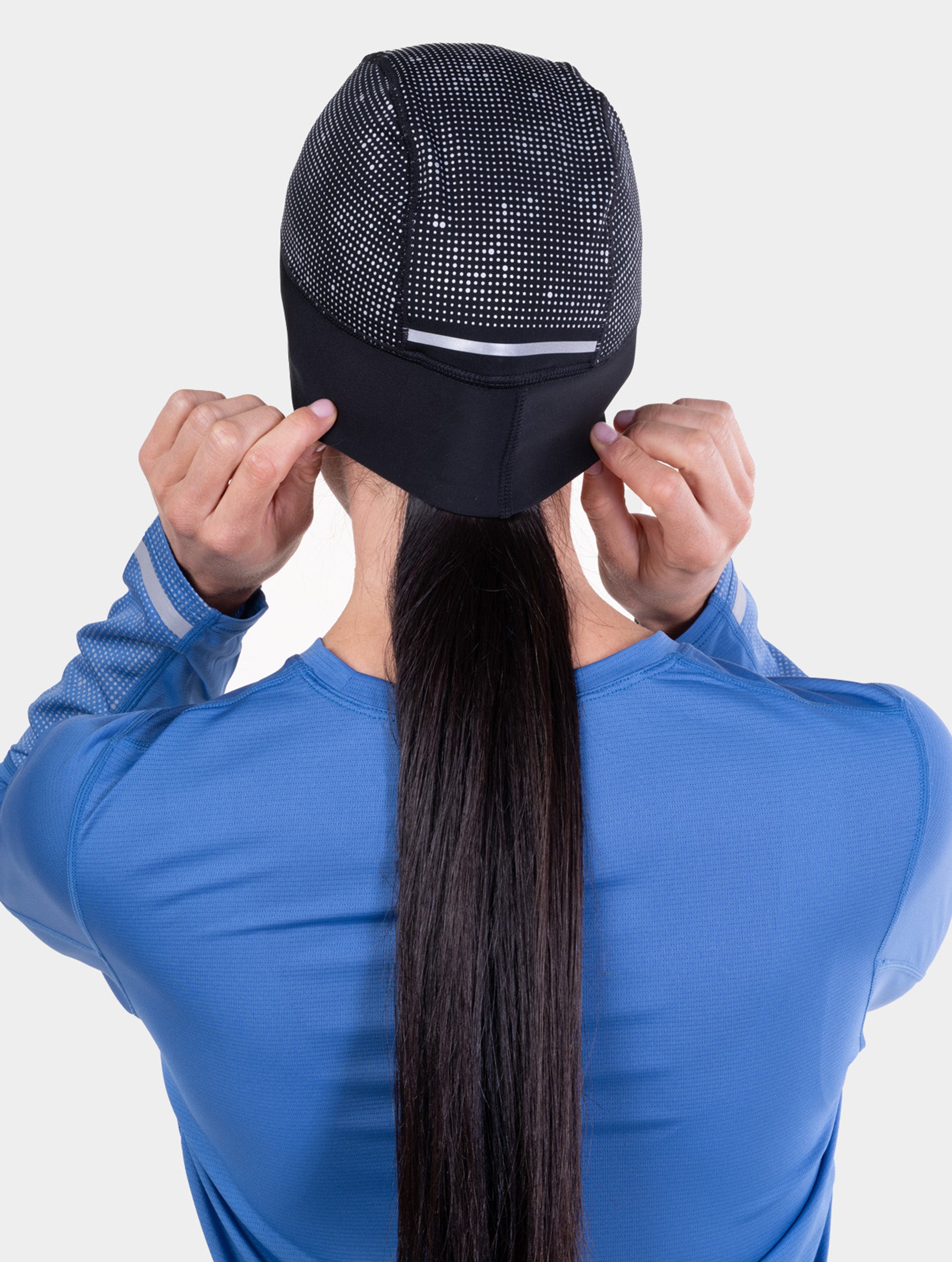 Ronhill Reflect Beanie berretto running nero riflettente