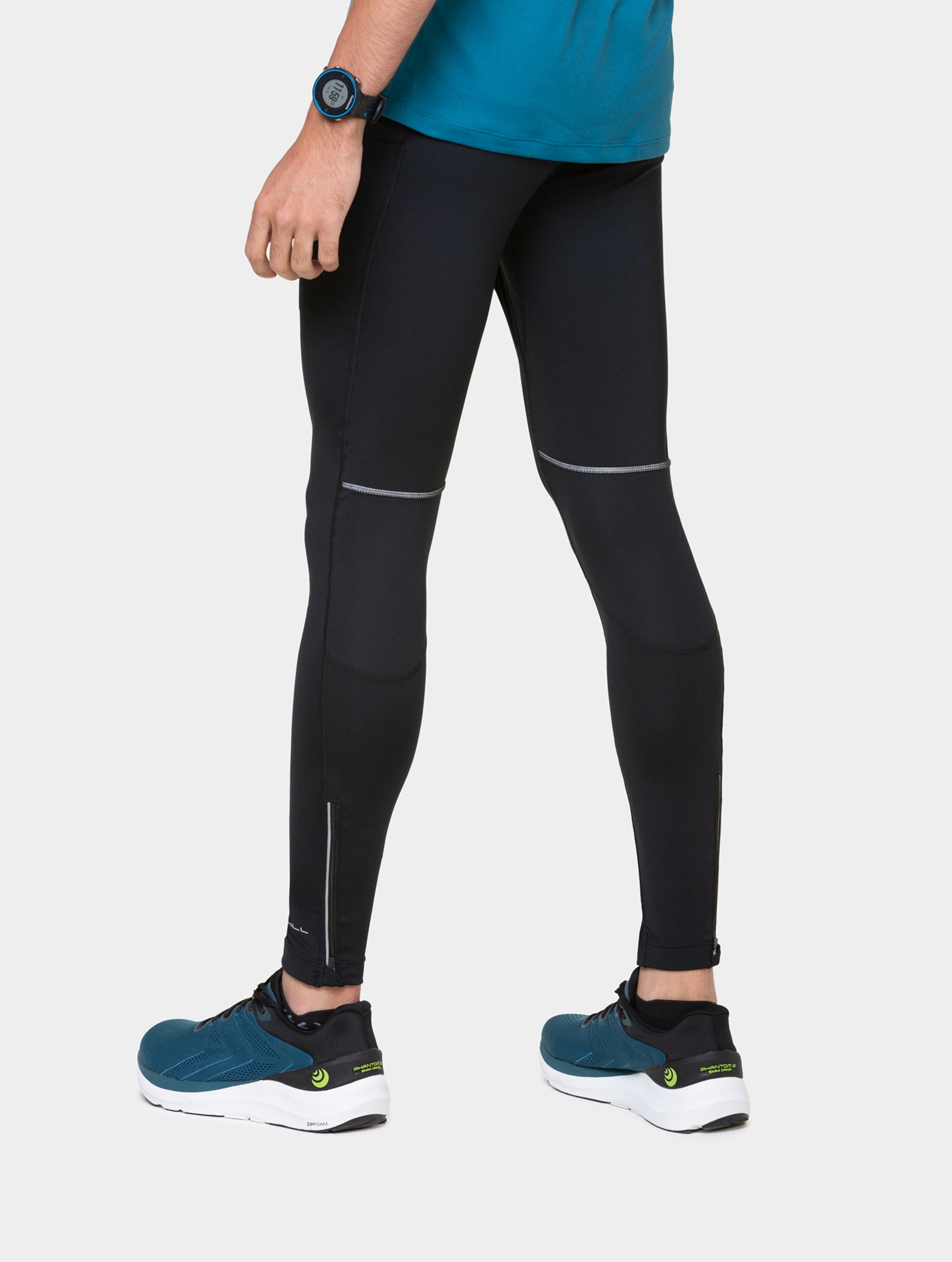 Ronhill Tech Paragon leggings running uomo neri riciclati