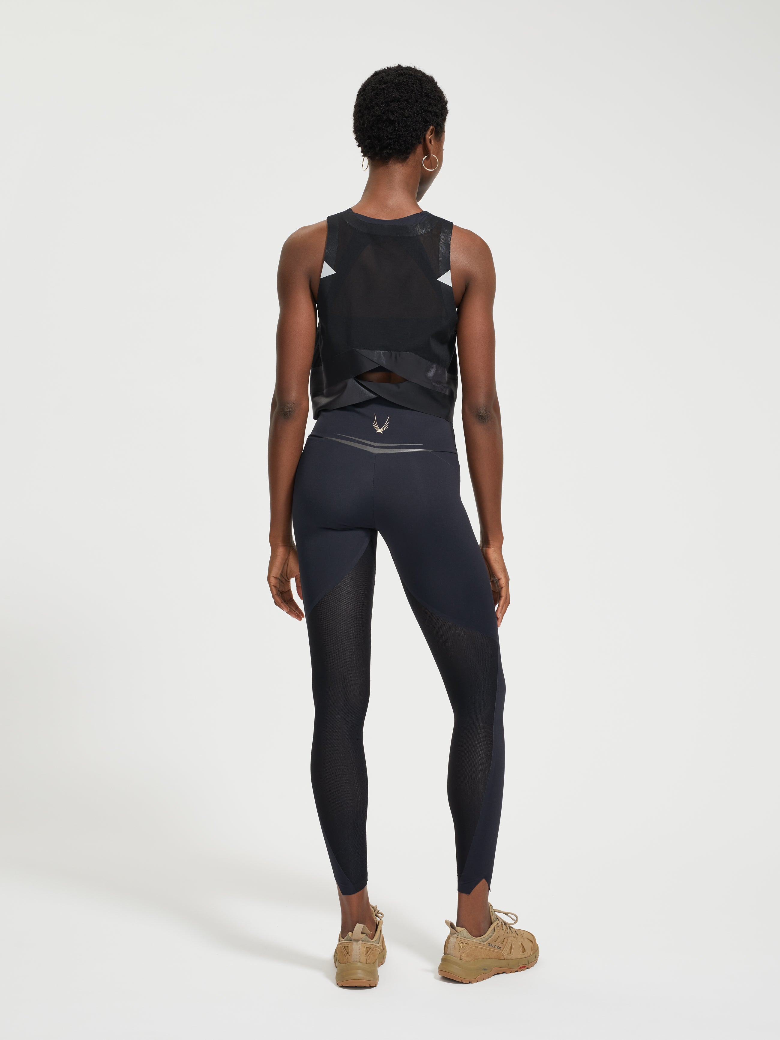 Lucas Hugh Flux Sports Bra reggiseno nero elasticizzato