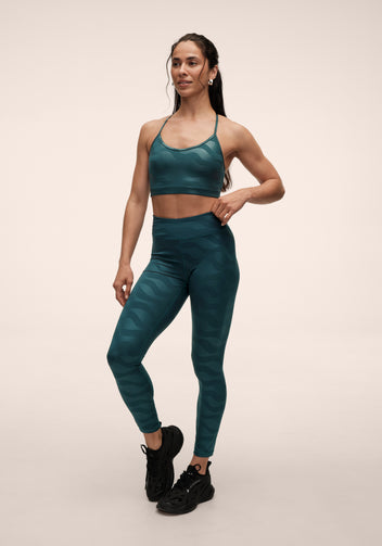 Casall Heat Printed High Waist Tights leggings Ocean Geo