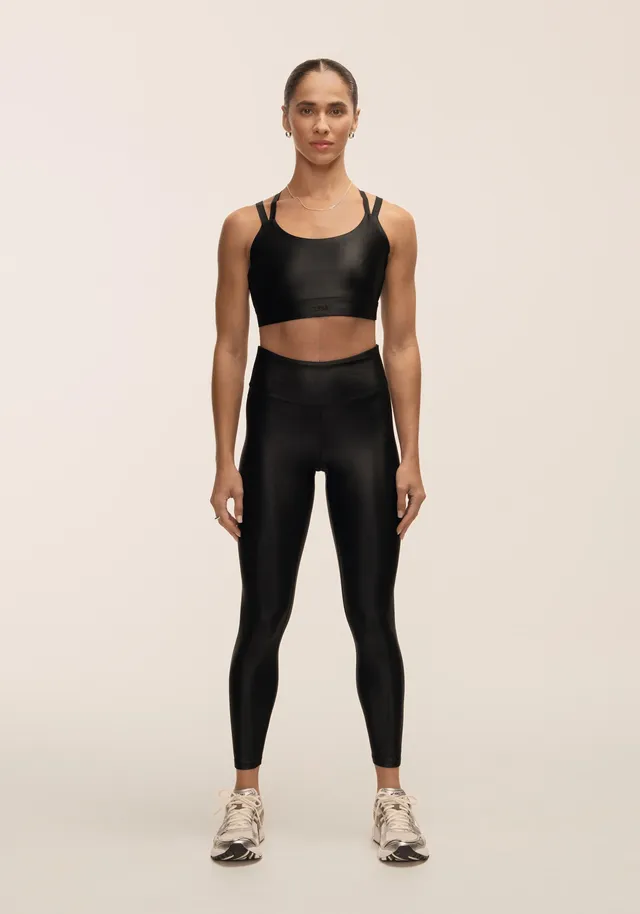 Casall Glitz High Waist Tights leggings Nero lucidi