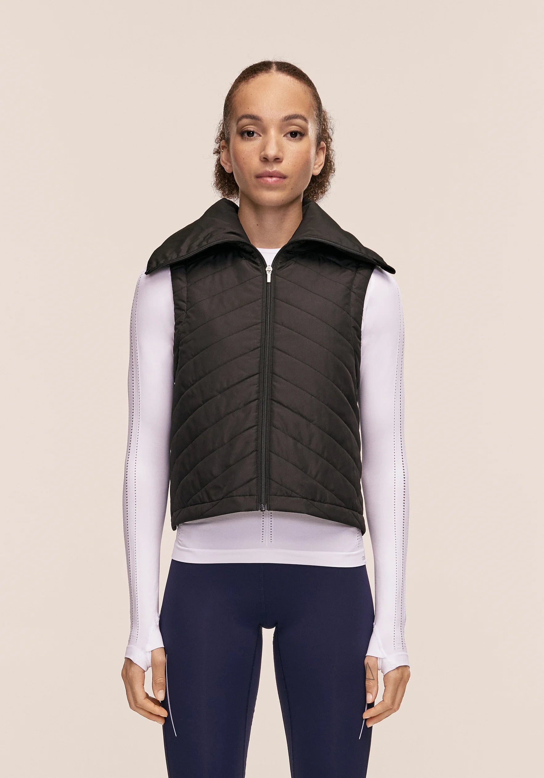 Casall Neckwarmer gilet running nero antivento