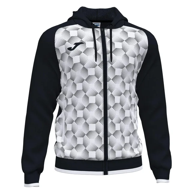 Joma Supernova III felpa uomo nero bianco con cappuccio