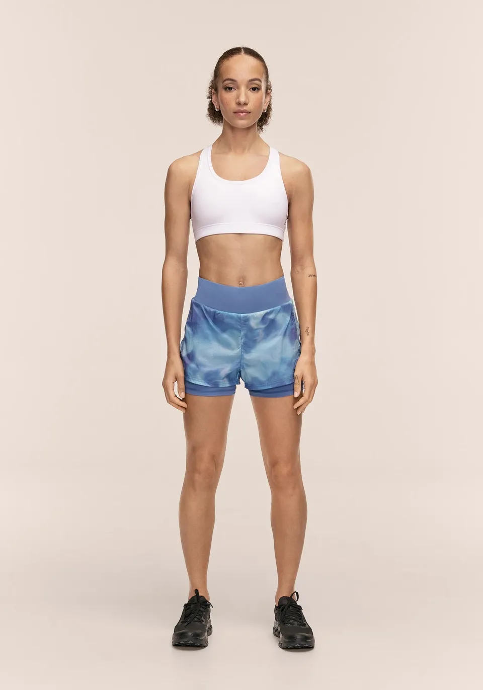 Casall Breeze Printed Running Short shorts corsa blu leggeri