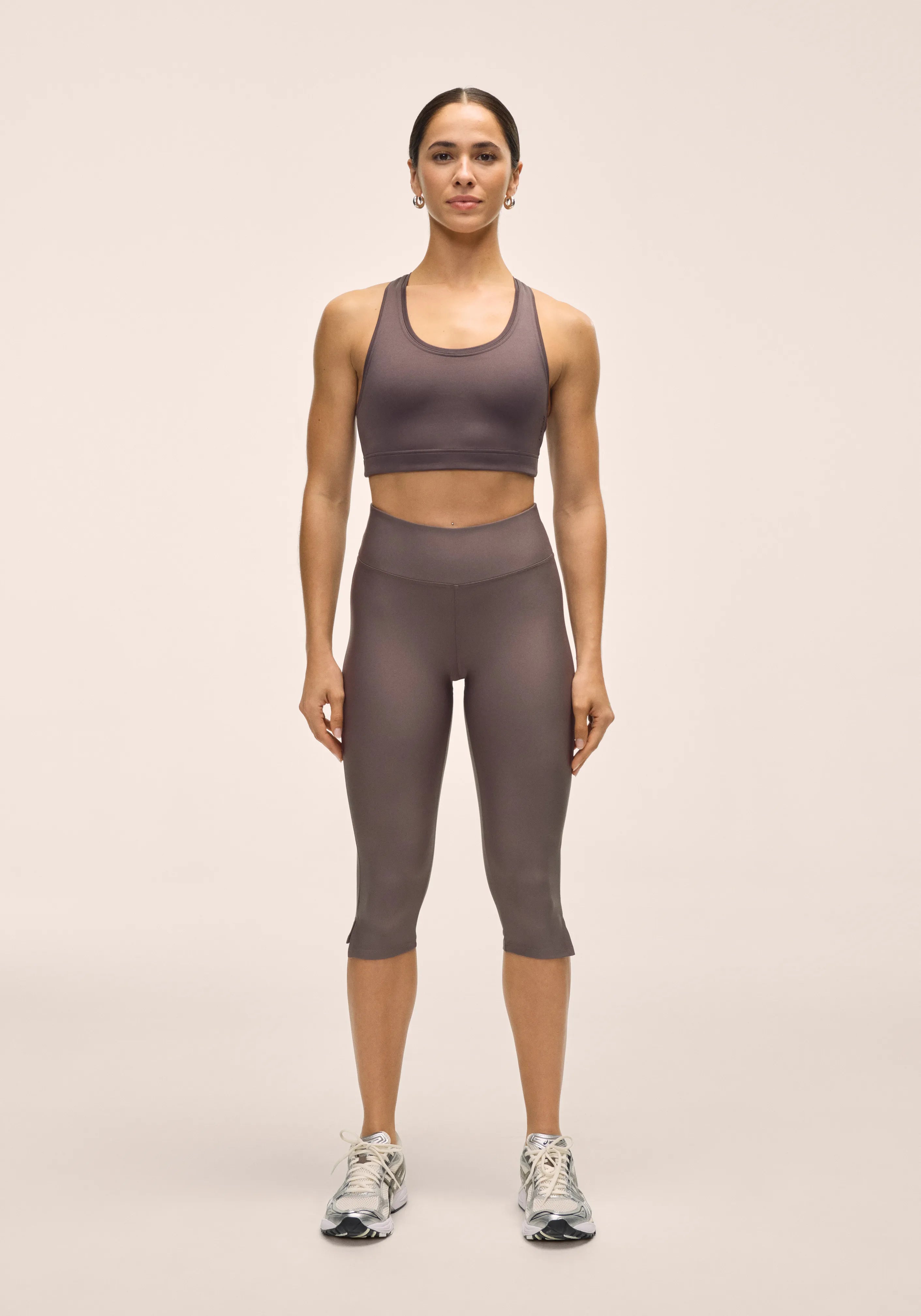 Casall Capri Slit Regular Waist Tights leggings grigi