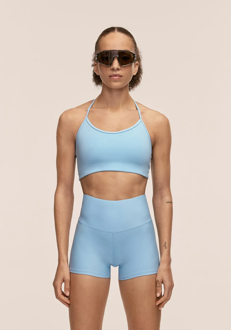 Casall Sleek Strappy reggiseno sportivo Blue Lagoon medio