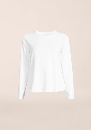 Casall Essential Long Sleeve maglia bianca traspirante