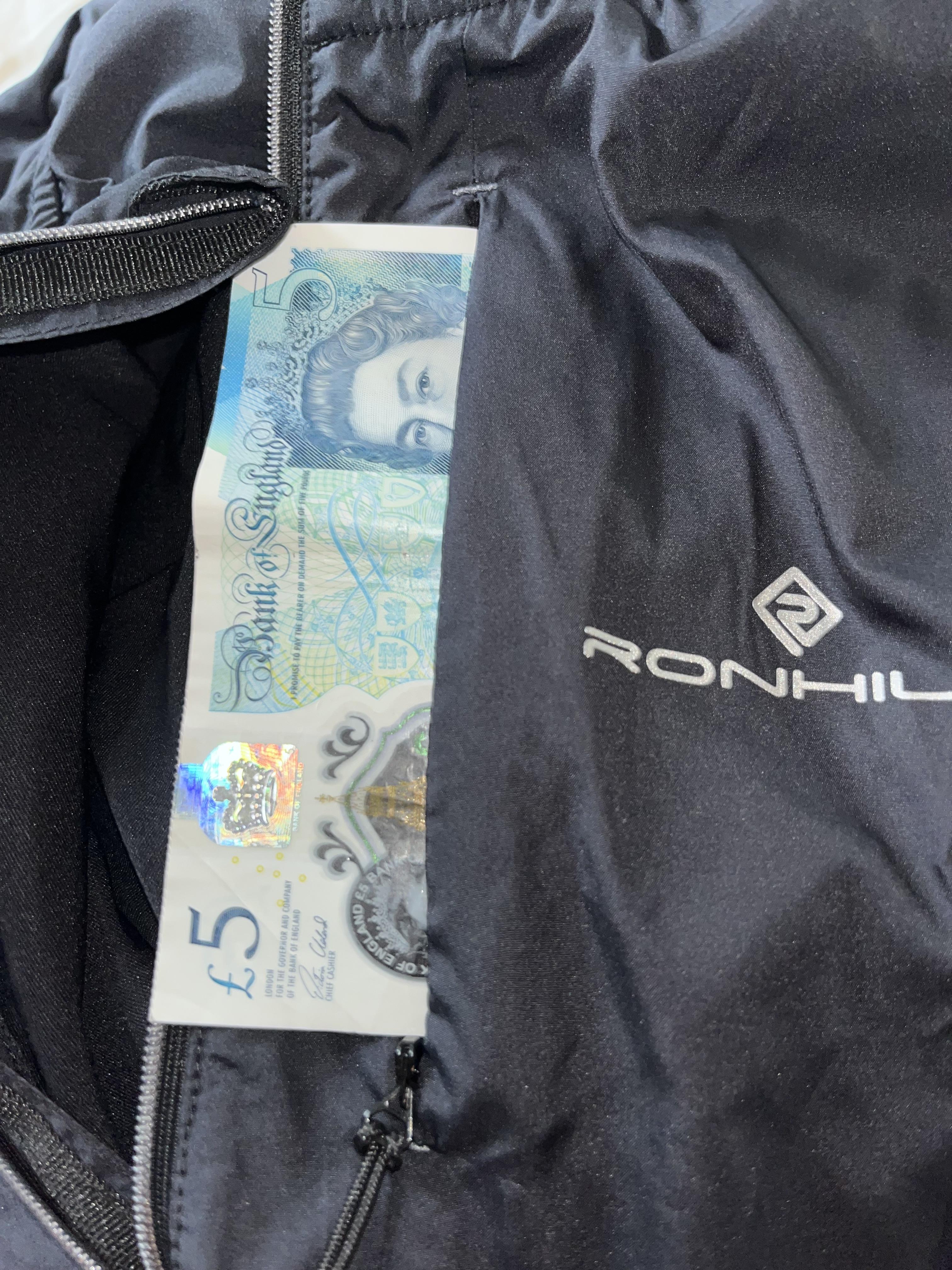 Ronhill Tech Wind-Block mezza zip running nera all black