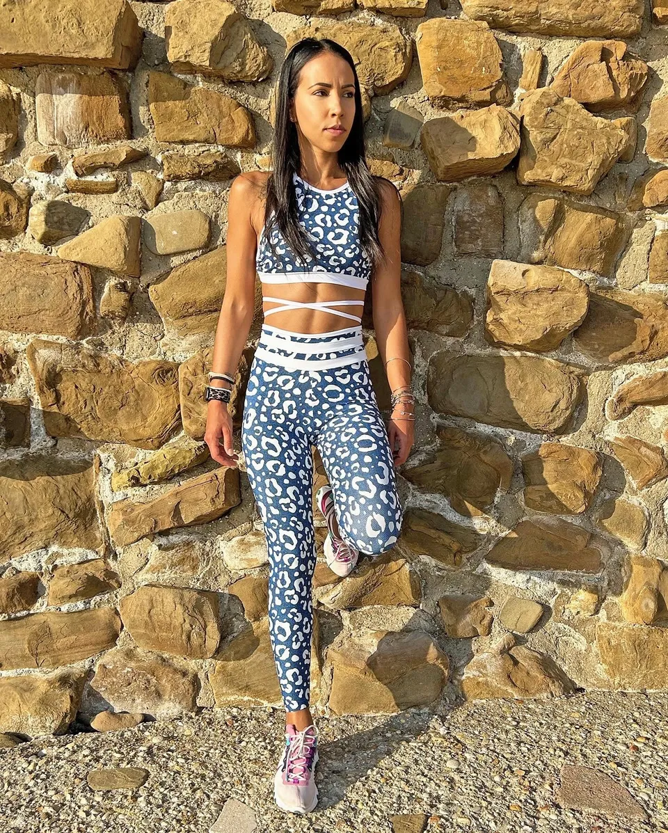 VB Denim legging effetto denim traspirante