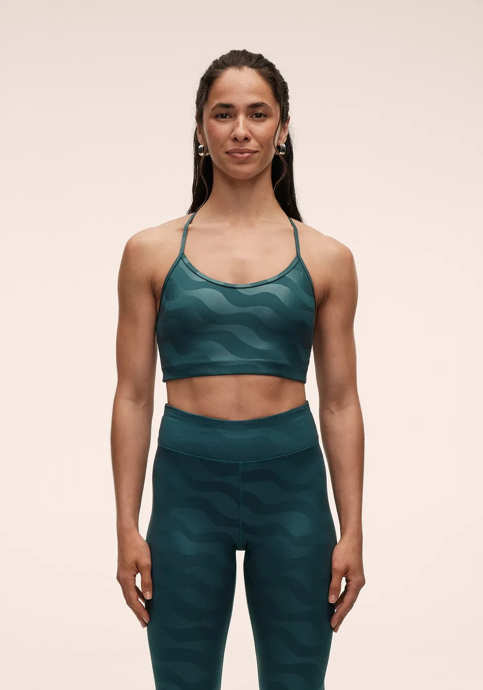 Casall Sleek Strappy Sports Bra reggiseno ocean supporto medio