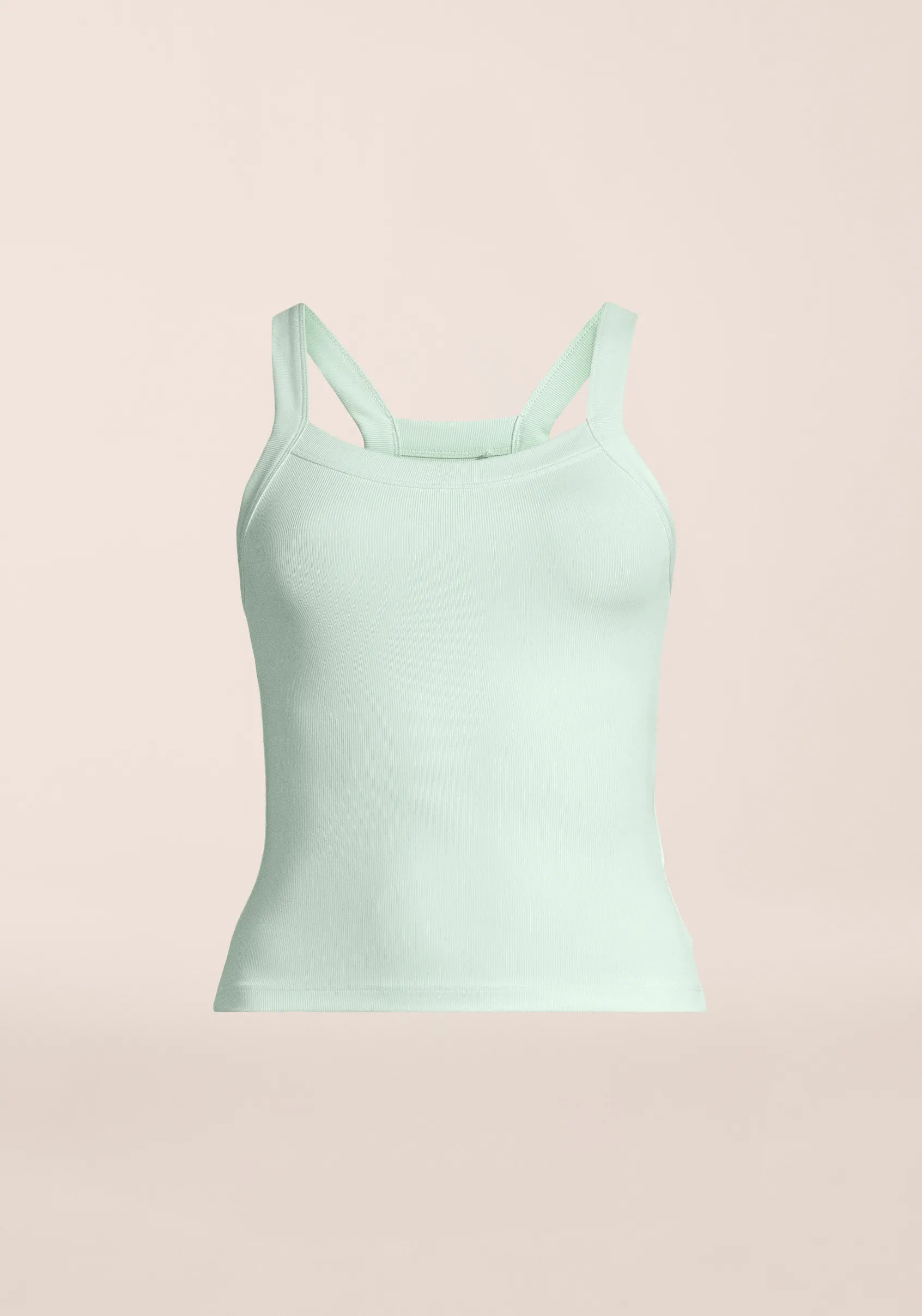 Casall Defined Rib Tank canotta fitness verde a costine