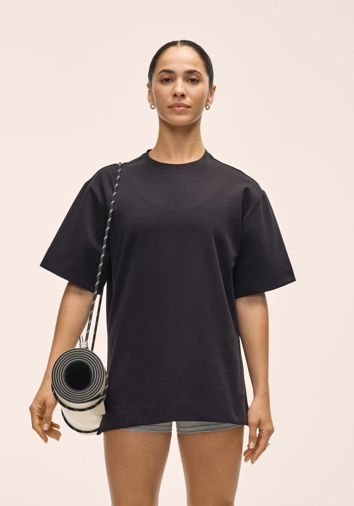 Casall Aria Oversize Tee t-shirt nera cotone riciclato