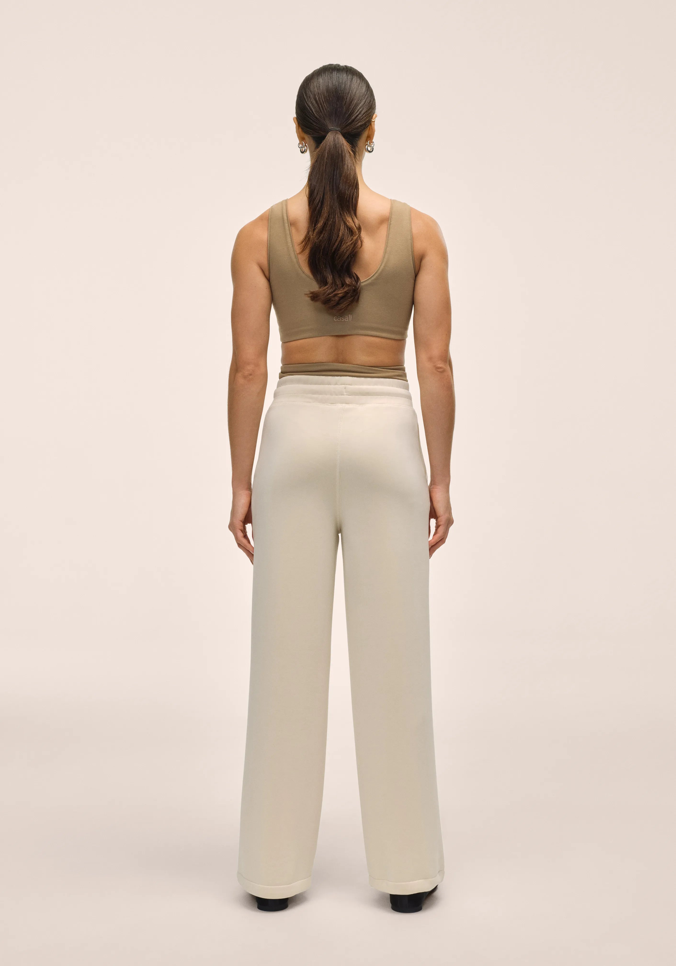 Casall Peachy Straight Leg Jogger pantaloni Lamb White