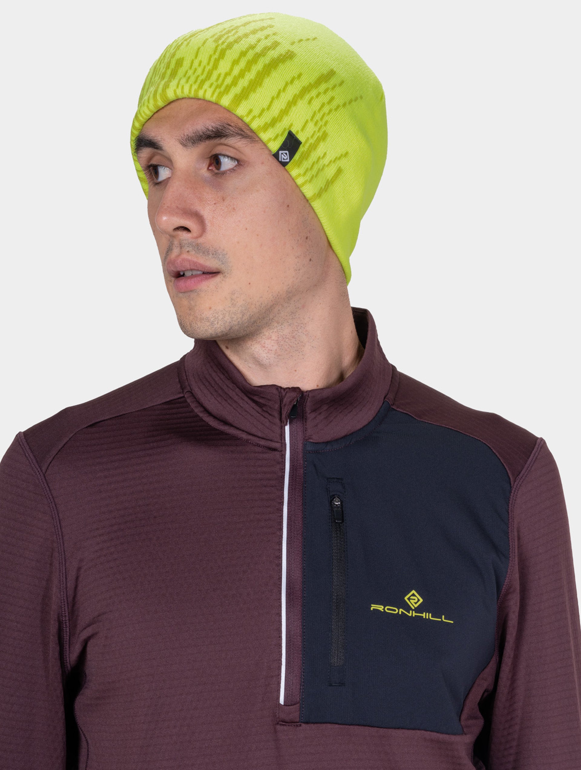 Ronhill Run Beanie berretto running Fluo Zest leggero